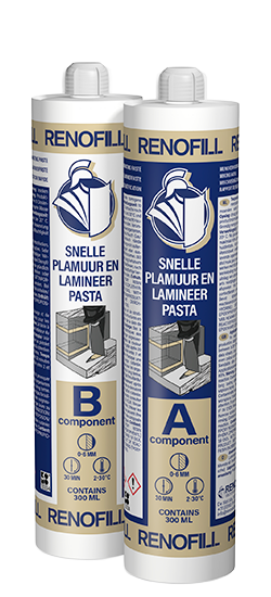 RENOFILL Snelle epoxy reparatieplamuur voor kleine gebreken en oneffenheden in hout