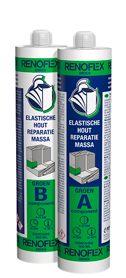RENOFLEX Groen 2 Componenten houtreparatiepasta op basis van epoxy