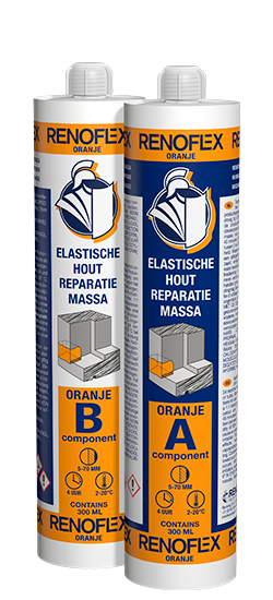 RENOFLEX Oranje 2 Componenten houtreparatiepasta op basis van epoxy